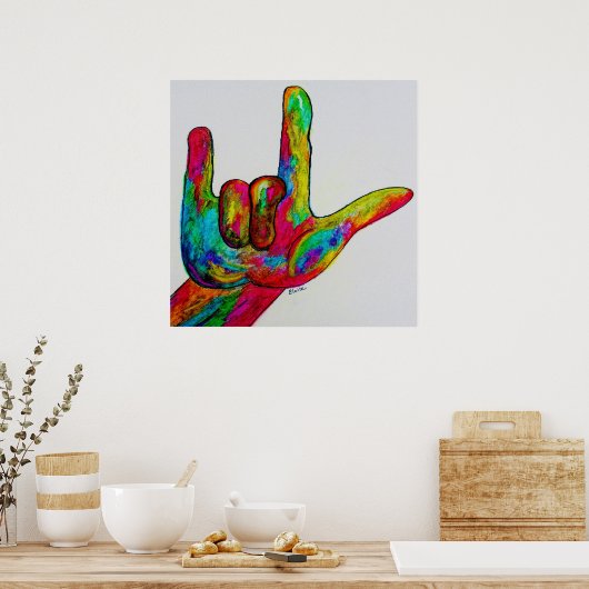 ASL IK HOOR VAN JE POSTER (Keuken)