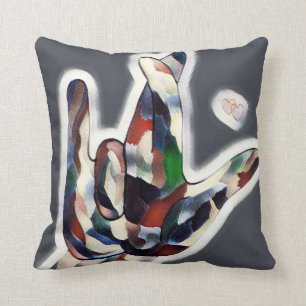 ASL Ik hou echt van je met hooglichten Kussen