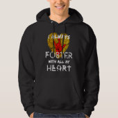 ASL ILY Deaf Foster Mam Pap Ouderschap Day met All Hoodie (Voorkant)