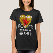 ASL ILY Deaf Foster Mam Pap Ouderschap Day met All T-shirt (Voorkant)