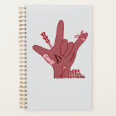 ASL ILY Design - Love Wounded But Still Strong Planner (Voorkant)