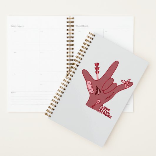 ASL ILY Design - Love Wounded But Still Strong Planner (Display)
