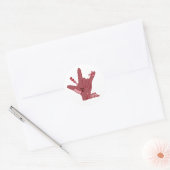 ASL ILY Design - Love Wounded But Still Strong Ronde Sticker (Envelop)