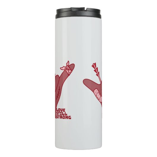 ASL ILY Design - Love Wounded But Still Strong Thermosbeker (Achterkant)