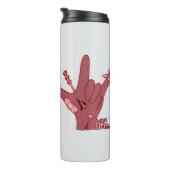 ASL ILY Design - Love Wounded But Still Strong Thermosbeker (Geroteerd rechts)