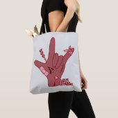 ASL ILY Design - Love Wounded But Still Strong Tote Bag (Dichtbij)