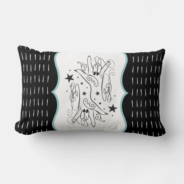 ASL ILY Handsign Pillow Kussen (Voorkant)