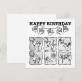 ASL ILY Obsessie - Gefeliciteerd verjaardag!  Kaart (Voorkant / Achterkant)