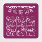 ASL ILY Obsessie - Gefeliciteerd verjaardag!  Labels (Design 2)