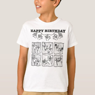 ASL ILY Obsessie - Gefeliciteerd verjaardag! T-shirt