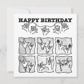 ASL ILY Obsession - Happy Birthday!  Kaart (Voorkant)