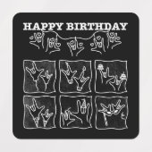 ASL ILY Obsession - Happy Birthday!  Labels (Design 1)