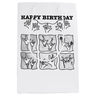 ASL ILY Obsession - Happy Birthday!  Medium Cadeauzakje