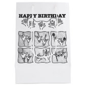 ASL ILY Obsession - Happy Birthday! Medium Cadeauzakje (Achterkant)