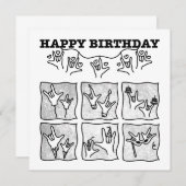ASL ILY Obsession - Happy Birthday!  Save The Date (Voorkant / Achterkant)