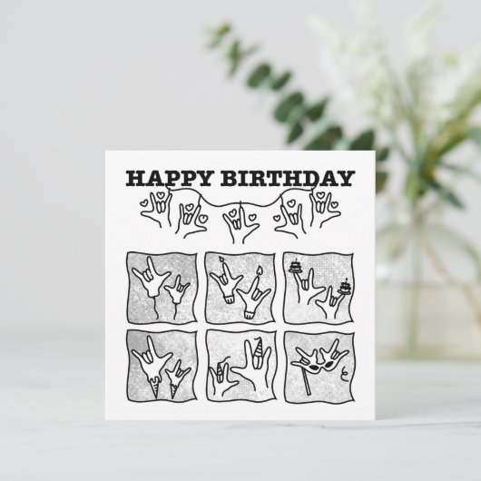 ASL ILY Obsession - Happy Birthday!  Save The Date (Staand voorkant)