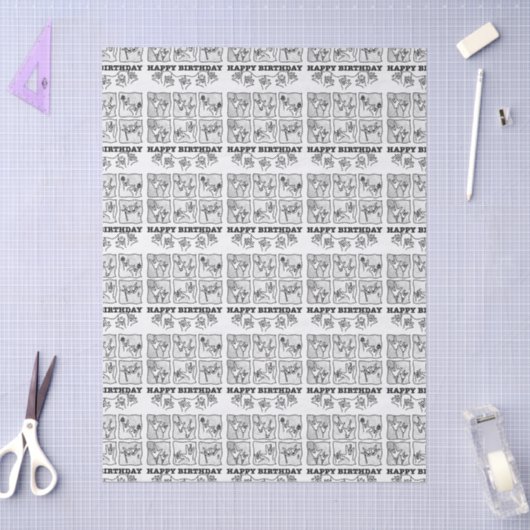 ASL ILY Obsession - Happy Birthday! Tissuepapier (Craft)