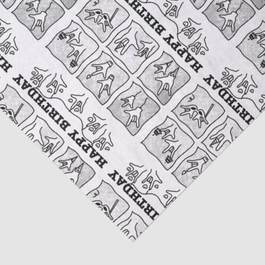 ASL ILY Obsession - Happy Birthday! Tissuepapier (Detail)