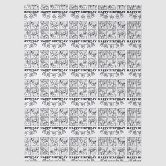 ASL ILY Obsession - Happy Birthday! Tissuepapier (Voorkant)
