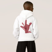 ASL ILY-ontwerp - Liefde gewond maar nog steeds st (Achterkant volledig)