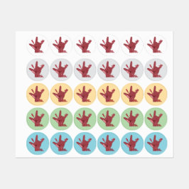 ASL ILY-ontwerp - Liefde gewond maar nog steeds st Labels