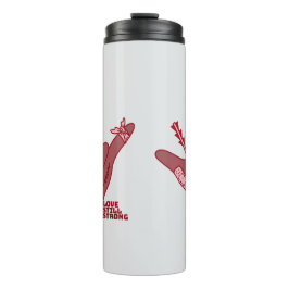 ASL ILY-ontwerp - Liefde gewond maar nog steeds st Thermosbeker