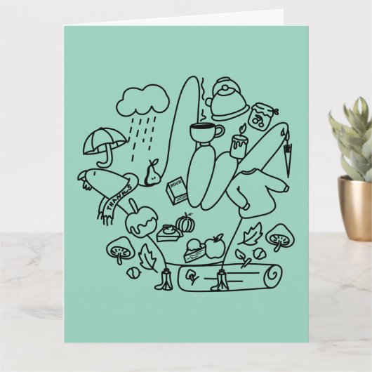 ASL ILY Thanks – Autumn Vibes  Kaart (Kleine Plant)