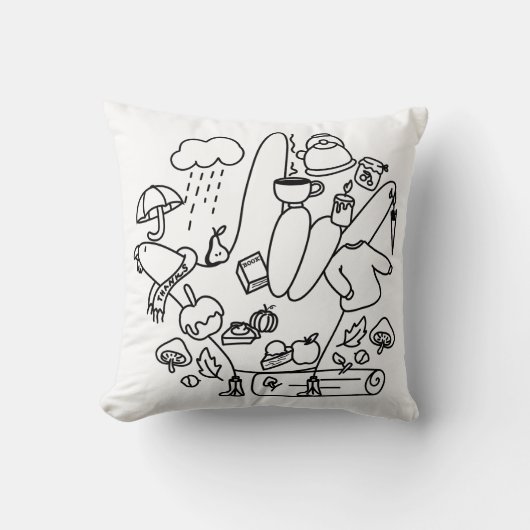 ASL ILY Thanks – Autumn Vibes  Kussen (Voorkant)