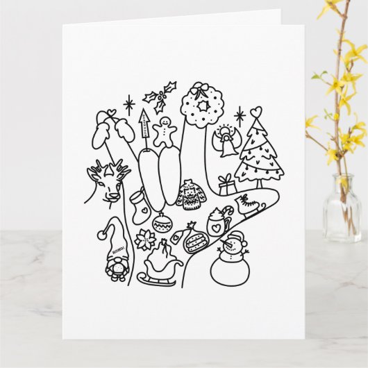 ASL ILY – Winter Vibes  Kaart (Gele Bloem)