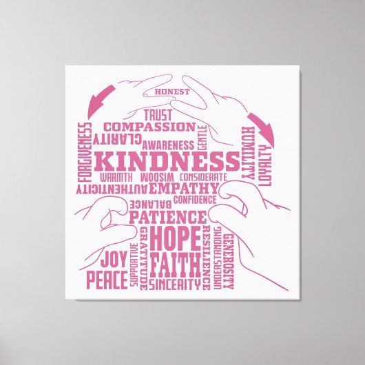 ASL - Innerlijke Schoonheid - Dove Cultuur "Vee Ve Canvas Afdruk (Voorkant)