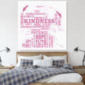 ASL - Innerlijke Schoonheid - Dove Cultuur "Vee Ve Canvas Afdruk (Insitu (Slaapkamer))