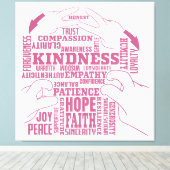 ASL - Innerlijke Schoonheid - Dove Cultuur "Vee Ve Canvas Afdruk (Insitu (Houten vloer))