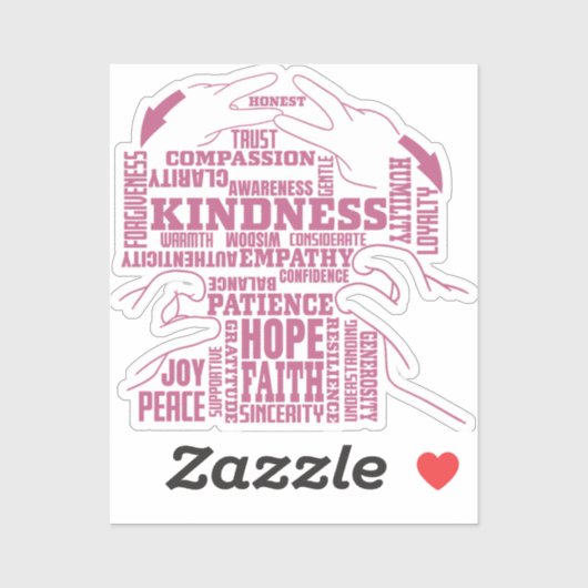 ASL - Innerlijke Schoonheid - Dove Cultuur "Vee Ve Sticker (Vel)