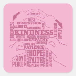 ASL - Innerlijke Schoonheid - Dove Cultuur "Vee Ve Vierkante Sticker