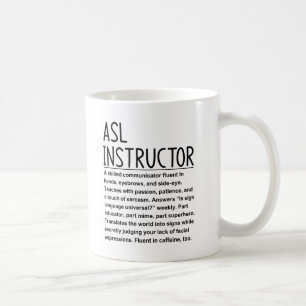 ASL instructeur Koffiemok