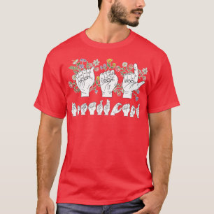 ASL-instructie voor blokgebarentaal T-shirt
