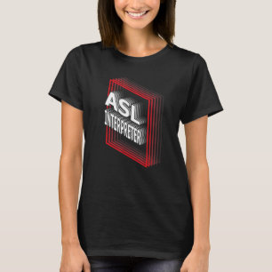 ASL Interpreter Job Title Appreciezer Retro T-shirt