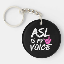ASL is mijn stem - doof bewustzijn Sleutelhanger