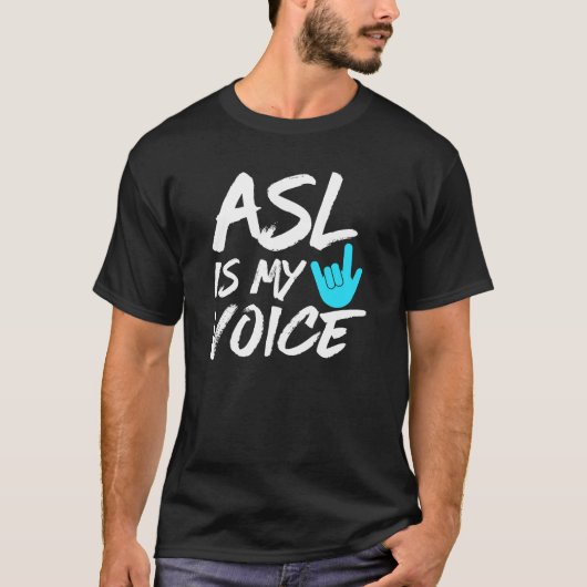ASL is mijn stem - doof bewustzijn T-shirt (Voorkant)