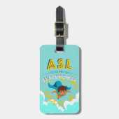 ASL is mijn Superpower Bagagelabel (Voorkant verticaal)