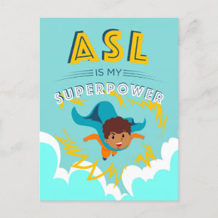ASL is mijn Superpower Briefkaart