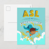 ASL is mijn Superpower Briefkaart (Voorkant / Achterkant)