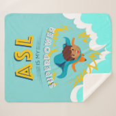 ASL is mijn Superpower Sherpa Deken (Voorkant (horizontaal))