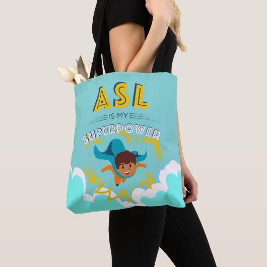 ASL is mijn Superpower Tote Bag (Dichtbij)