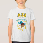 ASL is mijn Superpower Tri-Blend Shirt (Voorkant)