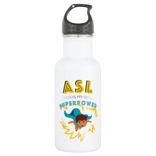 ASL is mijn Superpower Waterfles (Voorkant)