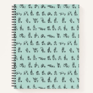 ASL Jade // American Sign Language Alphabet Notitieboek