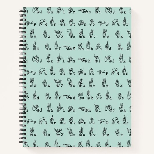 ASL Jade // American Sign Language Alphabet Notitieboek (Voorkant)