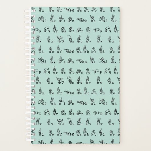 ASL Jade // American Sign Language Alphabet Planner (Voorkant)