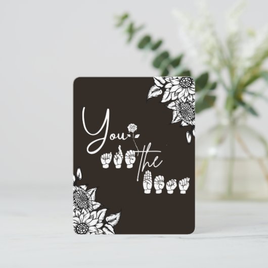 ASL "Je bent de beste" flat dank u kaart (Staand voorkant)